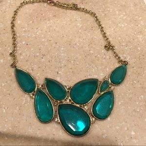 Faux Glass Necklace (Emerald)